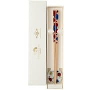 お花の箸・梅 箸置付 22.5cm 食洗機可 日本製 箸置九谷焼 ギフトセット S-96008