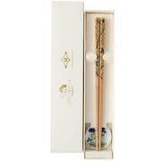 お花の箸・藤 箸置付 22.5cm 食洗機可 日本製 箸置九谷焼 ギフトセット S-96009