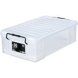 収納ボックス 50L 衣類収納 蓋つき クリア ピュアクルボックス ケース