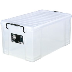 収納ボックス 75L 衣類収納 蓋つき クリア ピュアクルボックス ケース