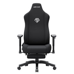 AndaSeat Novis Pro エルゴノミクス ゲーミングチェア フットレスト付き ファブリック ブラック AD23T-L-01-B-F