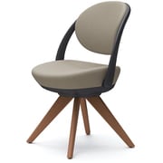Parabel（パラベル） オフィスチェア スタンダードタイプ 木4本脚ダーク ブラックボディ ベージュ 完成品 受注生産品 8CBAYR FKY7