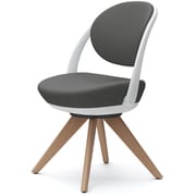 Parabel（パラベル） オフィスチェア スタンダードタイプ 木4本脚ナチュラル ホワイトボディ グレー 完成品 受注生産品 8CBAYW FKY2