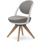 Parabel（パラベル） オフィスチェア スタンダードタイプ 木4本脚ナチュラル ホワイトボディ ライトグレー 完成品 受注生産品 8CBAYW FKY3