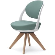 Parabel（パラベル） オフィスチェア スタンダードタイプ 木4本脚ナチュラル ホワイトボディ セージ 完成品 受注生産品 8CBAYW FKY6