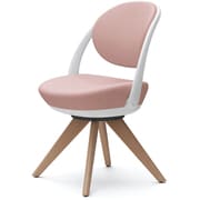 Parabel（パラベル） オフィスチェア スタンダードタイプ 木4本脚ナチュラル ホワイトボディ ペールピンク 完成品 受注生産品 8CBAYW FXW8