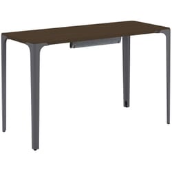 Parabel（パラベル） デスク 天板：プライズウッドダーク/脚：ダークグレー メラミン天板仕様 120×50cm お客様組み立て品 受注生産品 8TPD2A MHK5