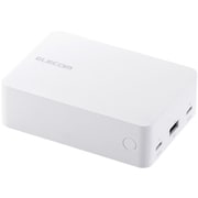モバイルバッテリー 20400mAh PD最大67W USB Type-C入出力×2/USB-A出力×1 PSE適合 機内持ち込み可 LED残量表示 ケーブル付属 ホワイト DE-C72L-20000WH