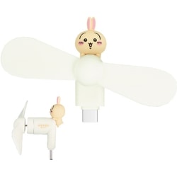 CK-74C [ちいかわ コネクタ付き ミニクールファン （USB Type-C） うさぎ]