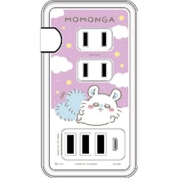 ちいかわ USB/USB Type-C 付き ACタップ モモンガ CK-80D