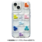 i37FiJS22 [ぷくぷくケース iPhone15/14/13対応 キューブ×星ビーズ]