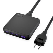 USB急速充電器 NovaPort SLIM QUAD for DESK USB PD(パワーデリバリー)/QC(クイックチャージ)対応 67W USB-C×3/USB-A×1 ブラック CIO-G67W3C1AD-S-BK