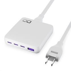 USB急速充電器 NovaPort SLIM QUAD for DESK USB PD（パワーデリバリー）/QC（クイックチャージ）対応 67W USB-C×3/USB-A×1 ホワイト CIO-G67W3C1AD-S-WH
