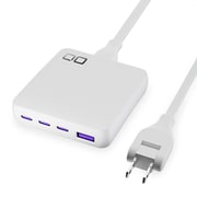 USB急速充電器 NovaPort SLIM QUAD for DESK USB PD(パワーデリバリー)/QC(クイックチャージ)対応 67W USB-C×3/USB-A×1 ホワイト CIO-G67W3C1AD-S-WH