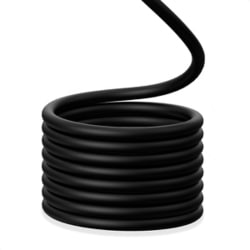 スパイラルシリコンケーブル USB-C to USB-C 2m PD240W出力対応 最大480Mbps ブラック CIO-SLSC30000-CC2-BK