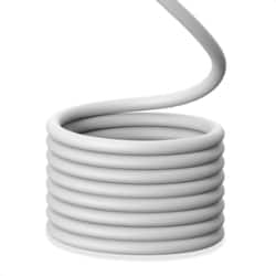 スパイラルシリコンケーブル USB-C to USB-C 2m PD240W出力対応 最大480Mbps ホワイト CIO-SLSC30000-CC2-WH
