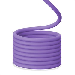 スパイラルシリコンケーブル USB-C to USB-C 2m PD240W出力対応 最大480Mbps パープル CIO-SLSC30000-CC2-PP