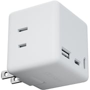 Mate TAP 001 電源タップ AC×3/USB-C×2/USB-A×1 最大20W出力 ナチュラルホワイト MATE-TAP001-NWH