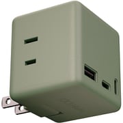 Mate TAP 001 電源タップ AC×3/USB-C×2/USB-A×1 最大20W出力 モスグリーン MATE-TAP001-MGR