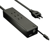 Mate TAP 002 多機能電源タップ AC×3/USB-C×1/USB-A×1/コードリール式USB-Cケーブル×1 最大20W出力 ライトブラック MATE-TAP002-LBK