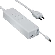 Mate TAP 002 多機能電源タップ AC×3/USB-C×1/USB-A×1/コードリール式USB-Cケーブル×1 最大20W出力 ナチュラルホワイト MATE-TAP002-NWH