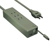 Mate TAP 002 多機能電源タップ AC×3/USB-C×1/USB-A×1/コードリール式USB-Cケーブル×1 最大20W出力 モスグリーン MATE-TAP002-MGR