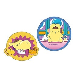 PRN-038 サンリオキャラクターズ ステッカー 2枚セット ユニーク ポムポムプリン 丸型