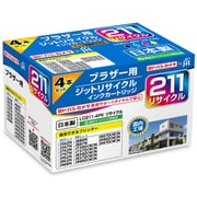 ブラザー LC211-4PK互換 日本製 リサイクルインク ヨドバシカメラオリジナル JIT-YB2114P