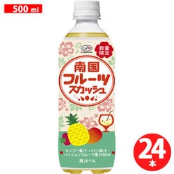 不二家 南国フルーツスカッシュ 500ml×24本入 [炭酸飲料水]