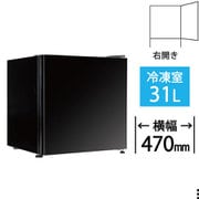 冷凍庫 前開き(31L・右開き) 1ドア ガラスドア ブラック TH-G31LF-BK