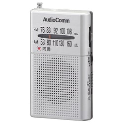 ポケットラジオ AM/FM/ワイドFM対応 デジタルチューナー シルバー RAD-P380S-S