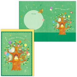 誕生日カード オルゴール フクロウ EAO-845-940