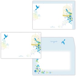 ミニメッセージカードセット 青い鳥Ⅱ EPN-846-664