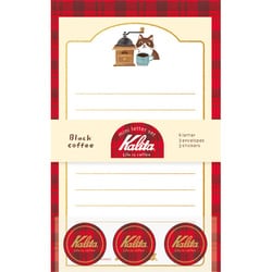 限定 箔押しミニレターセット Blackcoffee カリタ LT729