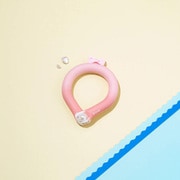 デコレ SUORING for dogs 28°グラデーション ボタン パールシェルピンク SS