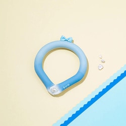 デコレ SUORING for dogs 28°グラデーション ボタン パールセレストブルー SS
