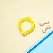 デコレ SUORING for dogs 28°LINE ボタン 肉球イエロー SS