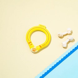 デコレ SUORING for dogs 28°LINE ボタン 肉球イエロー LL