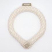 SUO RING for dogs 28°ICE グラデチェック ボタン付 BEIGE LLB