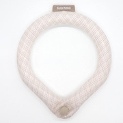 SUO RING for dogs 28°ICE グラデチェック ボタン付 PINKBEIGE LLB