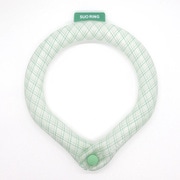 SUO RING for dogs 28°ICE グラデチェック ボタン付 GREEN LLB
