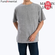 FL25SS-001 [Tシャツ メンズ 日本製 半袖 パイル生地 ボートネック ゆったり 大きいサイズ グレー L]