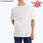 FL25SS-001 [Tシャツ メンズ 日本製 半袖 パイル生地 ボートネック ゆったり 大きいサイズ ホワイト XL]