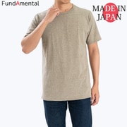 FL25SS-002 [Tシャツ 半袖 日本製 メンズ クルーネック ゆったりサイズ メランジ カーキ L]