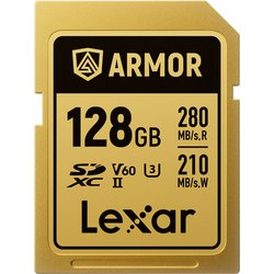ARMOR DOLD SDXC UHS-IIカード 128GB V60 最大読込速度280MB/s 最大書込速度210MB/s 制限付無期限保証 LSDAMGL128G-RNNNJ
