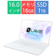 ノートパソコン/LAVIE N16/16型/Core i7-1355U/メモリ 16GB/SSD 1TB/Windows 11 home/Microsoft 365 Basic + Office Home & Business 2024/パールホワイト/ヨドバシカメラ限定モデル PC-N1675KAW-YC