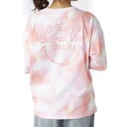 ニコちゃんTシャツタイダイ系 レディース フィットネス ヨガ シャツ (PK) Mサイズ 925501