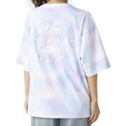 ニコちゃんTシャツタイダイ系 レディース フィットネス ヨガ シャツ (PPL) Mサイズ 925501