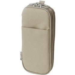 ペンケース CUBIX ダブル・ラウンドジップN グレージュ 106211-39