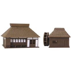 NA-104 Nスケール 未塗装ストラクチャーキット 農家・水車小屋 組立キット [鉄道模型用品]